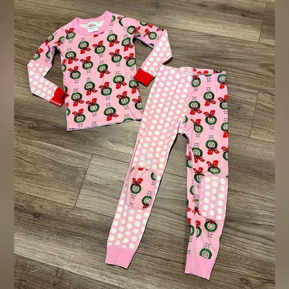 New Hanna Andersson Dr. Seuss Grinch Cindy Lou Who Girls 5 Pajama Set